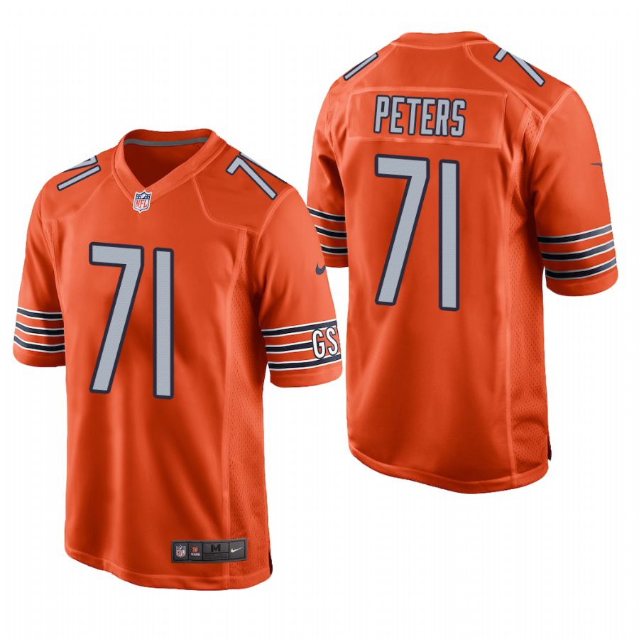 Men Chicago Bears #71 Jason Peters Nike Orange Game NFL Jersey